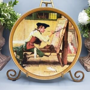 Norman Rockwell's "Sign of the Times" Collectable Plate Box/Authentication Paper